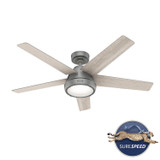 Hunter - 52423 - 52" Ceiling Fan - Burroughs - Matte Silver