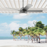 Hunter - 52416 - 52" Ceiling Fan - Seawall - Matte Silver