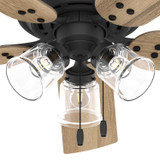 Hunter - 52378 - 52" Ceiling Fan - Shady Grove - Matte Black