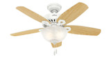 Hunter - 52217 - 42" Ceiling Fan - Builder - Snow White