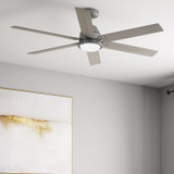 Hunter - 51883 - 60" Ceiling Fan - Gravity - Matte Silver