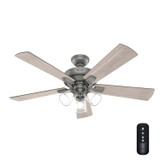 Hunter - 51857 - 52" Ceiling Fan - Crestfield - Matte Silver