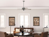 Hunter - 51857 - 52" Ceiling Fan - Crestfield - Matte Silver