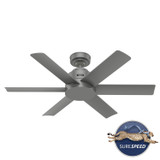 Hunter - 51115 - 44" Ceiling Fan - Kennicott - Matte Silver