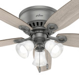 Hunter - 51113 - 52" Ceiling Fan - Builder - Matte Silver