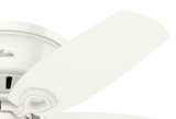 Hunter - 51090 - 42" Ceiling Fan - Builder - Snow White