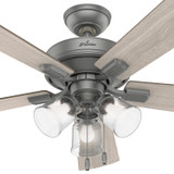 Hunter - 51019 - 52" Ceiling Fan - Crestfield - Matte Silver