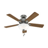 Hunter - 50904 - 44" Ceiling Fan - Swanson - Matte Silver
