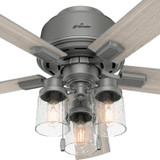 Hunter - 50656 - 52" Ceiling Fan - Hartland - Matte Silver