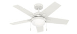 Hunter - 50592 - 44Ceiling Fan - Bartlett - Fresh White