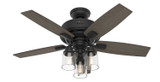 Hunter - 50416 - 44"Ceiling Fan - Bennett - Matte Black