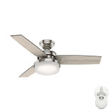 Hunter - 50394 - 44" Ceiling Fan - Sentinel - Brushed Nickel