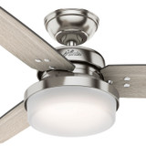 Hunter - 50394 - 44" Ceiling Fan - Sentinel - Brushed Nickel