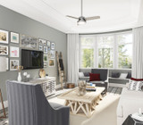 Hunter - 50394 - 44" Ceiling Fan - Sentinel - Brushed Nickel