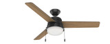 Hunter - 50386 - 52" Ceiling Fan - Aker - Matte Black
