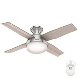 Hunter - 50282 - 44" Ceiling Fan - Dempsey - Brushed Nickel
