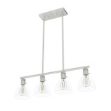 Hunter - 48038 - Four Light Chandelier - Van Nuys - Brushed Nickel