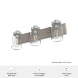 Hunter - 48020 - Three Light Bathroom Vanity - Devon Park - Brushed Nickel