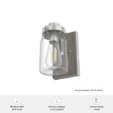 Hunter - 48016 - One Light Wall Sconce - Devon Park - Brushed Nickel