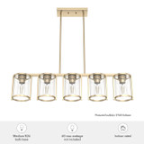 Hunter - 48014 - Five Light Chandelier - Astwood - Alturas Gold