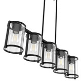 Hunter - 48013 - Five Light Chandelier - Astwood - Matte Black