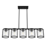 Hunter - 48013 - Five Light Chandelier - Astwood - Matte Black