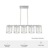 Hunter - 48012 - Five Light Chandelier - Astwood - Brushed Nickel