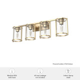 Hunter - 48011 - Four Light Bathroom Vanity - Astwood - Alturas Gold