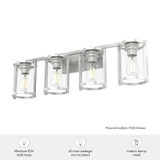 Hunter - 48010 - Four Light Bathroom Vanity - Astwood - Brushed Nickel