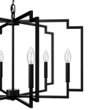 Hunter - 45242 - Six Light Chandelier - Zoanne - Matte Black