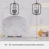 Hunter - 45240 - Four Light Pendant - Zoanne - Matte Black