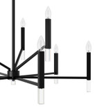 Hunter - 45232 - Nine Light Chandelier - Sunjai - Matte Black