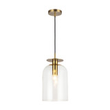 Alora - PD515408BGCL - One Light Pendant - Sylvia - Brushed Gold/Clear Glass
