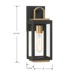 Minka-Lavery - 71331-734 - One Light Wall Sconce - Fenmark - Dark Matte Black