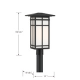 Minka-Lavery - 71186-899 - One Light Post Lantern - Grydton - Dark Matte Black