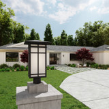Minka-Lavery - 71186-899 - One Light Post Lantern - Grydton - Dark Matte Black