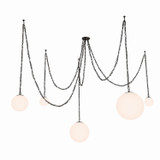 Minka-Lavery - 5219-860 - Five Light Pendant - Marbelle - Dark Bronze