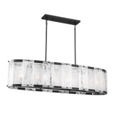 Minka-Lavery - 3639-899 - Six Light Linear Chandelier - Veil - Dark Matte Black