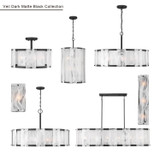 Minka-Lavery - 3639-899 - Six Light Linear Chandelier - Veil - Dark Matte Black