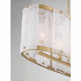 Minka-Lavery - 3639-732 - Six Light Linear Chandelier - Veil - Legacy Brass