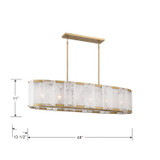 Minka-Lavery - 3639-732 - Six Light Linear Chandelier - Veil - Legacy Brass