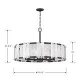 Minka-Lavery - 3638-899 - Ten Light Pendant - Veil - Dark Matte Black
