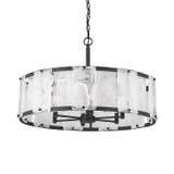 Minka-Lavery - 3636-899 - Six Light Pendant - Veil - Dark Matte Black