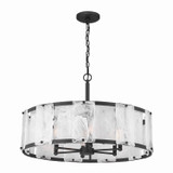 Minka-Lavery - 3636-899 - Six Light Pendant - Veil - Dark Matte Black