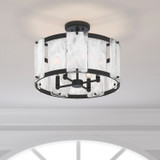 Minka-Lavery - 3635-899 - Four Light Semi-Flush Mount - Veil - Dark Matte Black