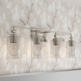 Minka-Lavery - 2644-84 - Four Light Vanity - Binsly - Brushed Nickel
