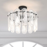Minka-Lavery - 2596-899 - Three Light Semi-Flush Mount - Oldmill - Dark Matte Black