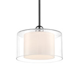 Minka-Lavery - 2066-899 - One Light Convertible Pendant/Semi-Flush Mount - Seville - Dark Matte Black