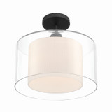 Minka-Lavery - 2066-899 - One Light Convertible Pendant/Semi-Flush Mount - Seville - Dark Matte Black