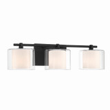 Minka-Lavery - 2063-899 - Three Light Vanity - Seville - Dark Matte Black